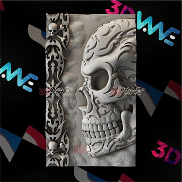 TRIBAL SKULL 3d stl 3DWave.us